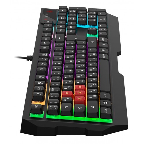 Клавиатура A4Tech B135N черный USB for gamer LED (подставка для запястий) кабель 1.8м