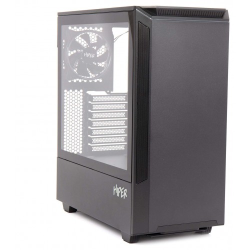 Корпус Hiper PB81 черный без БП ATX 4x120mm 2xUSB2.0 2xUSB3.0 audio bott PSU
