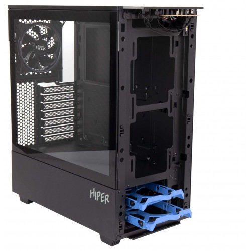 Корпус Hiper PB81 черный без БП ATX 4x120mm 2xUSB2.0 2xUSB3.0 audio bott PSU