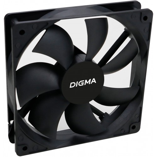 Вентилятор для корпуса Digma DFAN-120-7 120х120x25 черный 3-pin 4-pin (Molex) 23дБ Ret