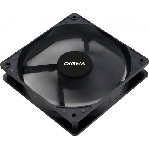 Вентилятор для корпуса Digma DFAN-120-7 120х120x25 черный 3-pin 4-pin (Molex) 23дБ Ret