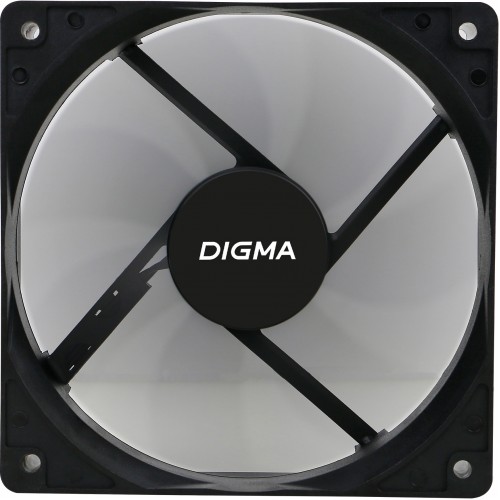 Вентилятор для корпуса Digma DFAN-120-7 120х120x25 черный 3-pin 4-pin (Molex) 23дБ Ret