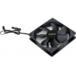 Вентилятор для корпуса Digma DFAN-120-7 120х120x25 черный 3-pin 4-pin (Molex) 23дБ Ret