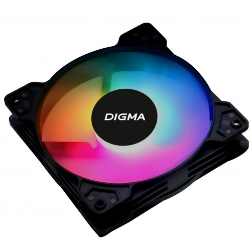 Вентилятор для корпуса Digma DFAN-FRGB1 RGB 120х120x25 черный 3-pin 4-pin (Molex) 23дБ Ret
