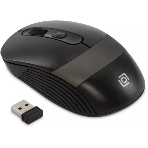 Мышь Оклик 310MW черный/серый оптическая 3200dpi беспров. USB для ноутбука 4but (1869088)