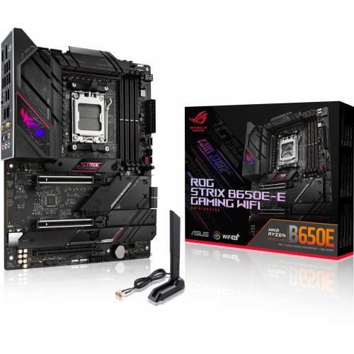 Материнская плата Asus ROG STRIX B650E-E GAMING WIFI Socket AM5 AMD B650 4xDDR5 ATX AC`97 8ch(7.1) 2.5Gg RAID+HDMI+DP