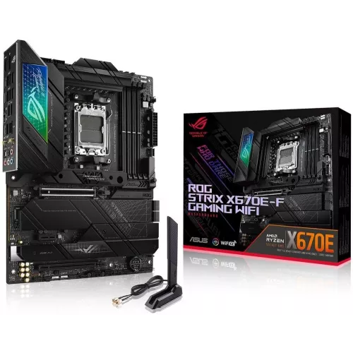 Материнская плата Asus ROG STRIX X670E-F GAMING WIFI Socket AM5 AMD X670 4xDDR5 ATX AC`97 8ch(7.1) 2.5Gg RAID+HDMI+DP