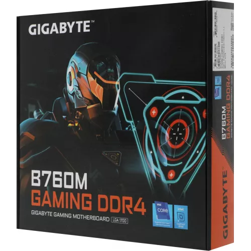 Материнская плата Gigabyte B760M GAMING DDR4 Soc-1700 Intel B760 2xDDR4 mATX AC`97 8ch(7.1) 2.5Gg RAID+VGA+HDMI+DP