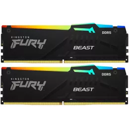 Память DDR5 2x8Gb 6000MHz Kingston KF560C36BBEAK2-16 Fury Beast RGB RTL Gaming PC5-48000 CL36 DIMM 288-pin 1.35В single rank с радиатором Ret