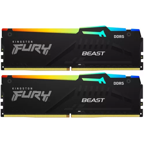 Память DDR5 2x8Gb 6000MHz Kingston KF560C36BBEAK2-16 Fury Beast RGB RTL Gaming PC5-48000 CL36 DIMM 288-pin 1.35В single rank с радиатором Ret