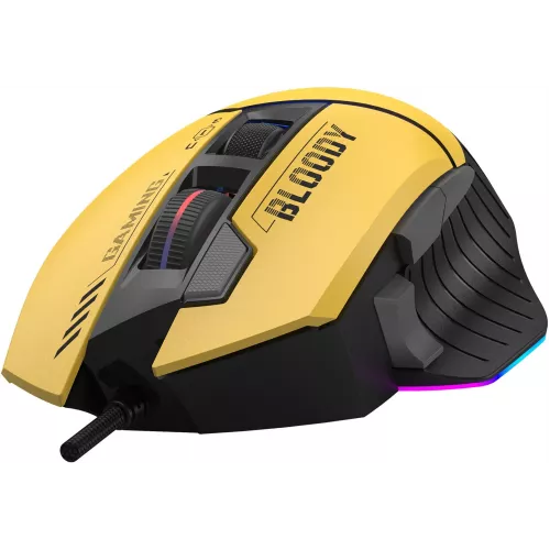 Мышь A4Tech Bloody W95 Max Sports желтый/серый оптическая 12000dpi USB 10but (W95 MAX SPORTS LIME)