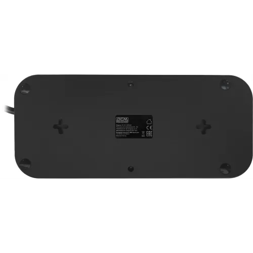 Сетевой фильтр Powercom SP-08 USB03AB 1.8м 1.8м (8 розеток) черный (коробка)