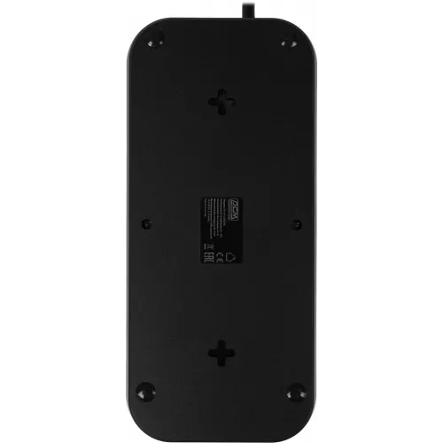 Сетевой фильтр Powercom SP-08 USB03AB 1.8м 1.8м (8 розеток) черный (коробка)