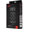 Сетевой фильтр Powercom SP-08 USB03AB 1.8м 1.8м (8 розеток) черный (коробка)