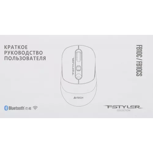 Мышь A4Tech Fstyler FB10CS черный оптическая 2000dpi silent беспров. BT/Radio USB 4but (FB10CS USB STONE BLACK)