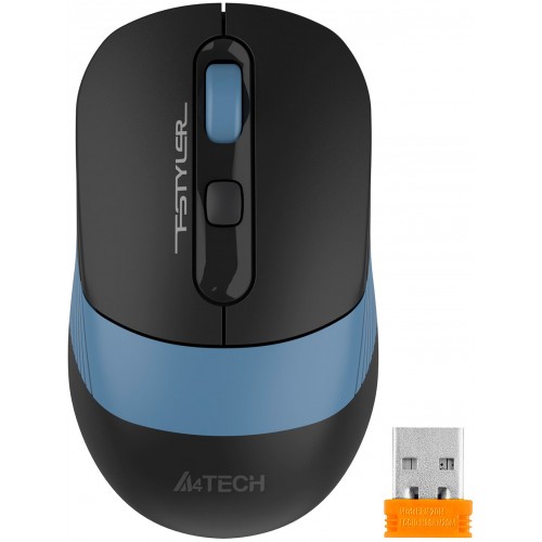 Мышь A4Tech Fstyler FB10CS черный/синий оптическая 2000dpi silent беспров. BT/Radio USB 4but (FB10CS USB ASH BLUE)