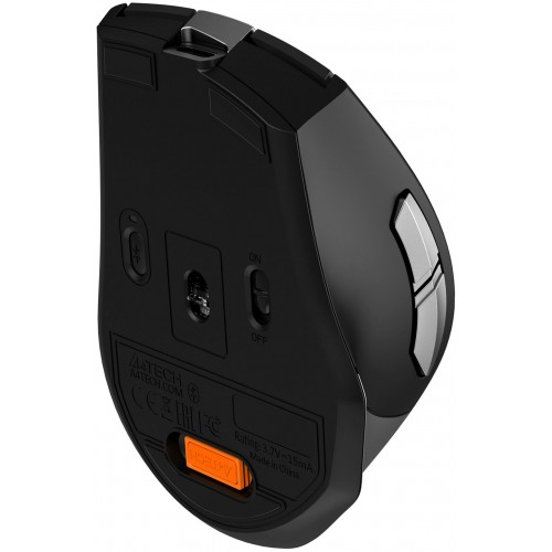 Мышь A4Tech Fstyler FB35CS серый/черный оптическая 2000dpi silent беспров. BT/Radio USB 5but (FB35CS USB SMOKY GREY)