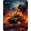 Коврик для мыши Cactus Burning tank рисунок 300x250x3мм (CS-MP-D04M)