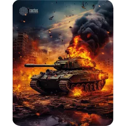 Коврик для мыши Cactus Burning tank рисунок 300x250x3мм (CS-MP-D04M)