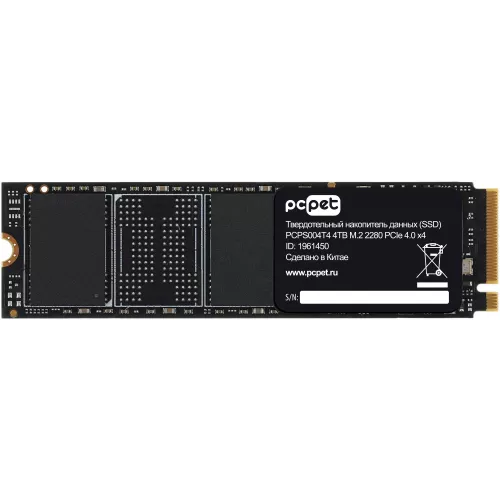 Накопитель SSD PC Pet PCIe 4.0 x4 4TB PCPS004T4 M.2 2280 OEM