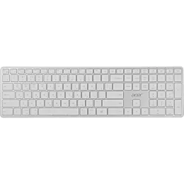 Клавиатура Acer OKR301 белый/серебристый USB беспроводная BT/Radio slim Multimedia (ZL.KBDEE.015)