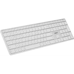 Клавиатура Acer OKR301 белый/серебристый USB беспроводная BT/Radio slim Multimedia (ZL.KBDEE.015)
