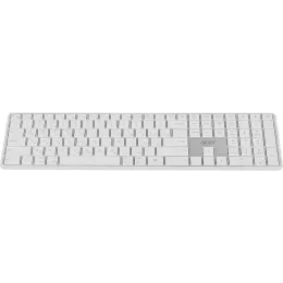 Клавиатура Acer OKR301 белый/серебристый USB беспроводная BT/Radio slim Multimedia (ZL.KBDEE.015)