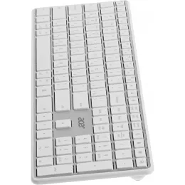 Клавиатура Acer OKR301 белый/серебристый USB беспроводная BT/Radio slim Multimedia (ZL.KBDEE.015)