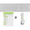 Клавиатура Acer OKR301 белый/серебристый USB беспроводная BT/Radio slim Multimedia (ZL.KBDEE.015)