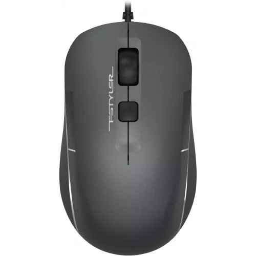Мышь A4Tech Fstyler FM26 серый/черный оптическая 1600dpi USB для ноутбука 4but (FM26 USB (SMOKY GREY))