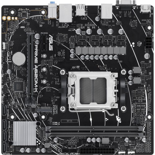 Материнская плата Asus PRIME A620M-K Socket AM5 AMD A620 2xDDR5 mATX AC`97 8ch(7.1) GbLAN RAID+VGA+HDMI