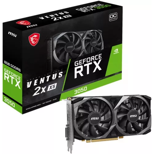 Видеокарта MSI PCI-E 4.0 RTX 3050 VENTUS 2X XS 8G OC NVIDIA GeForce RTX 3050 8Gb 128bit GDDR6 1807/14000 DVIx1 HDMIx1 DPx1 HDCP Ret