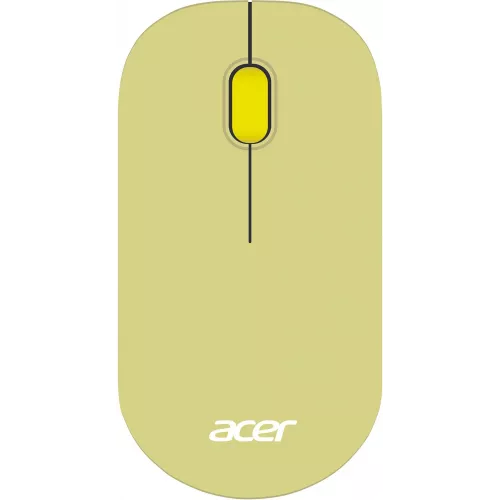 Мышь Acer OMR205 зеленый/желтый оптическая 1200dpi беспров. USB для ноутбука 3but (ZL.MCEEE.02J)