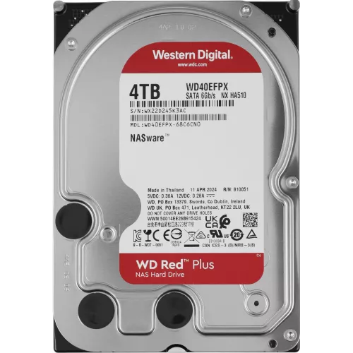Жесткий диск WD SATA-III 4TB WD40EFPX NAS Red Plus (5400rpm) 256Mb 3.5"