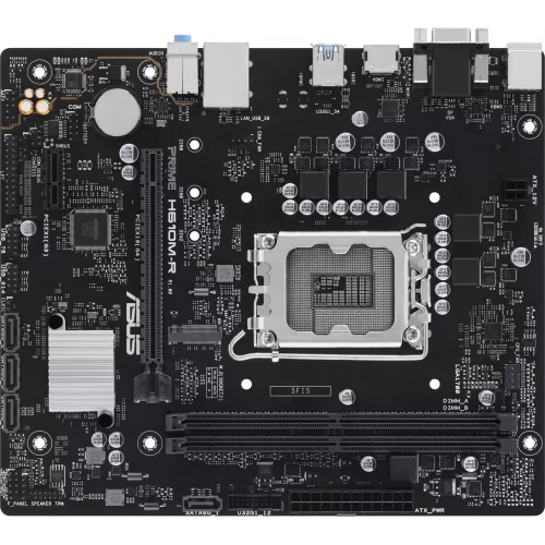 Материнская плата Asus PRIME H610M-R-SI Soc-1700 Intel H610 2xDDR5 mATX AC`97 8ch(7.1) GbLAN+VGA+HDMI+DP White Box