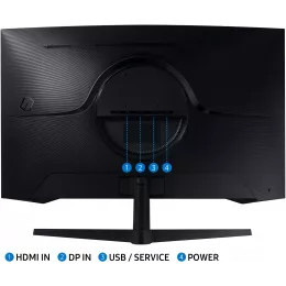 Монитор Samsung 27" Odyssey G5 S27CG550EI черный VA LED 1ms 16:9 HDMI матовая 300cd 178гр/178гр 2560x1440 165Hz FreeSync DP 2K USB 4.1кг
