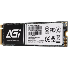 Накопитель SSD AGi PCIe 3.0 x4 512GB AGI512GIMAI298-BK AGI512GIMAI298 AI298 M.2 2280 OEM