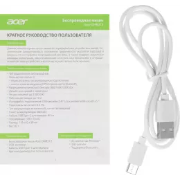 Мышь Acer OMR312 розовый оптическая 3200dpi беспров. BT/Radio USB 5but (ZL.MCECC.036)