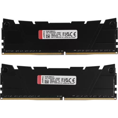 Память DDR4 2x8GB 4600МГц Kingston KF446C19RB2K2/16 Fury Renegade Black RTL Gaming PC4-36800 CL19 DIMM 288-pin 1.5В kit dual rank с радиатором Ret