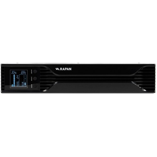 Источник бесперебойного питания Бастион Rapan-UPS 1000-Rack-IN-2X9-E 700Вт 1000ВА черный