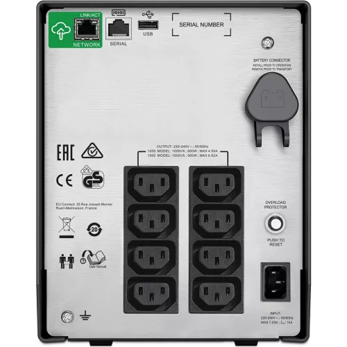 Источник бесперебойного питания APC Smart-UPS C SMC1000IC 600Вт 1000ВА черный
