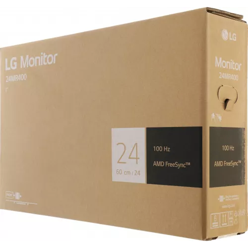 Монитор LG 23.8" 24MR400-B черный IPS LED 16:9 HDMI матовая 250cd 178гр/178гр 1920x1080 100Hz FreeSync VGA FHD 2.6кг
