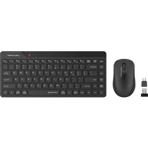 Клавиатура + мышь A4Tech Fstyler FG2200 Air2 клав:черный мышь:черный USB беспроводная slim (FG2200 AIR2 BLACK)