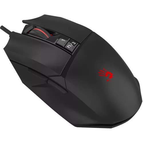 Мышь A4Tech Bloody W65 Max Mini черный оптическая 12000dpi USB 9but (W65 MAX MINI STONE BLACK)