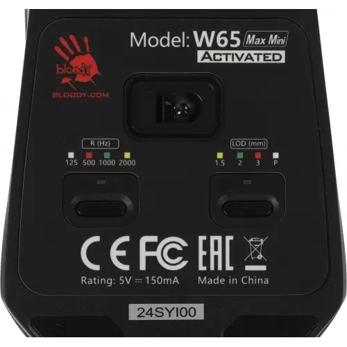 Мышь A4Tech Bloody W65 Max Mini черный оптическая 12000dpi USB 9but (W65 MAX MINI STONE BLACK)
