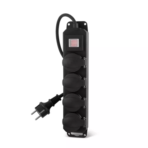 Сетевой фильтр Buro 400MDP-3-B 3м (4 розетки) черный (коробка)