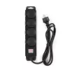 Сетевой фильтр Buro 400MDP-3-B 3м (4 розетки) черный (коробка)