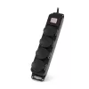 Сетевой фильтр Buro 400MDP-3-B 3м (4 розетки) черный (коробка)