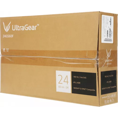 Монитор LG 23.8" UltraGear 24GS60F-B черный IPS LED 16:9 HDMI матовая 300cd 178гр/178гр 1920x1080 180Hz G-Sync FreeSync DP FHD 4кг