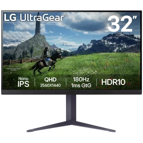 Монитор LG 31.5" UltraGear 32GS85Q-B черный IPS LED 16:9 HDMI матовая HAS 350cd 178гр/178гр 2560x1440 180Hz FreeSync DP 2K USB 7.5кг